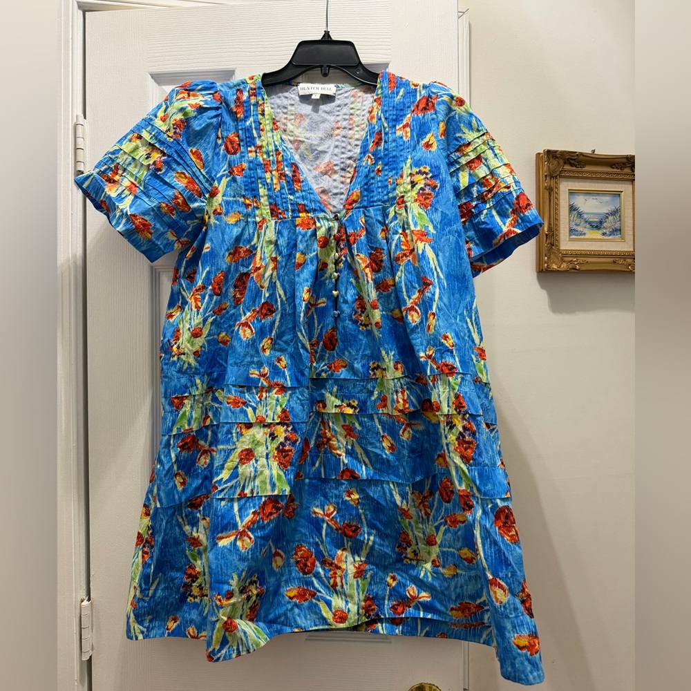 Hunter Bell Multicolor Floral Dress Size L Large worn 1x